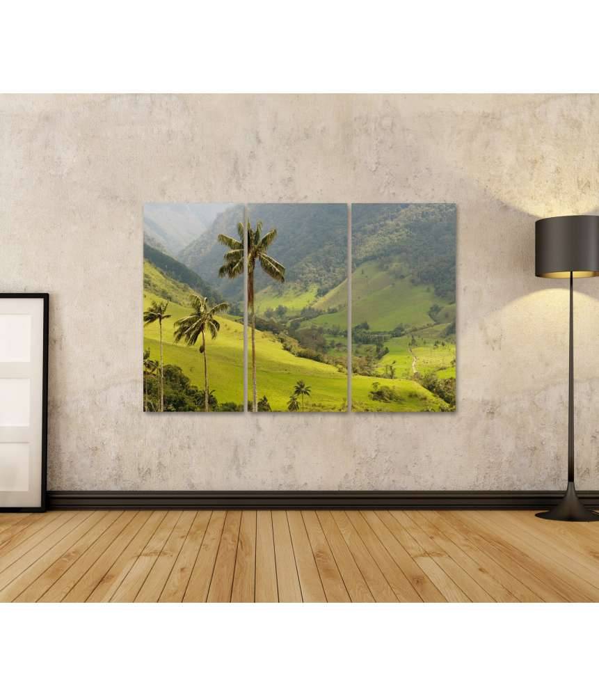 Islandburner Bild auf Leinwand Malerisches Wandbild mit Wachspalmen im idyllischen Cocora Tal, Kolumbien Bis zu 65% Rabatt