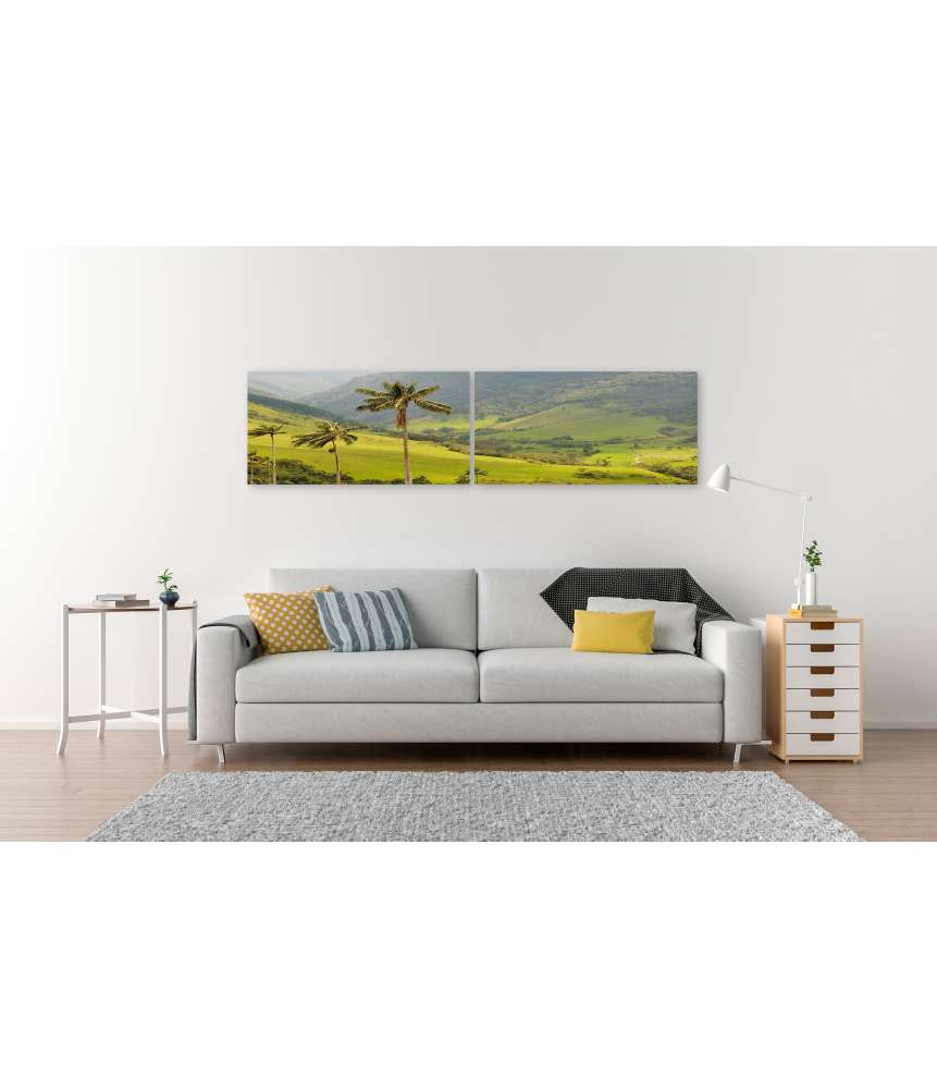 Islandburner Bild auf Leinwand Malerisches Wandbild mit Wachspalmen im idyllischen Cocora Tal, Kolumbien Kostenloser Versand