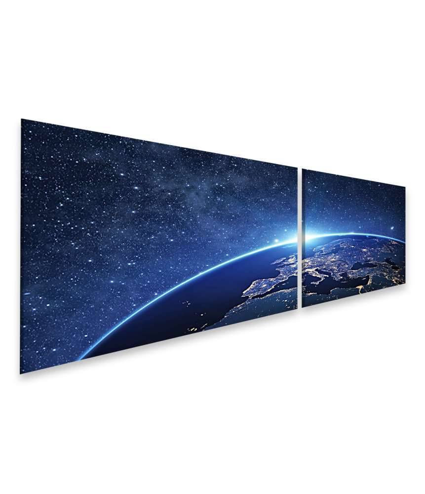 Islandburner Bild auf Leinwand Nachtansicht der Erde aus dem Weltraum - NASA Wandbild für Kinderzimmer Begrenztes Angebot