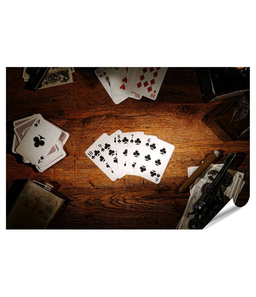 Islandburner Premium Poster Legendäres Wandbild des alten Poker-Spielers aus dem amerikanischen Westen Zeitlich begrenztes Angebot