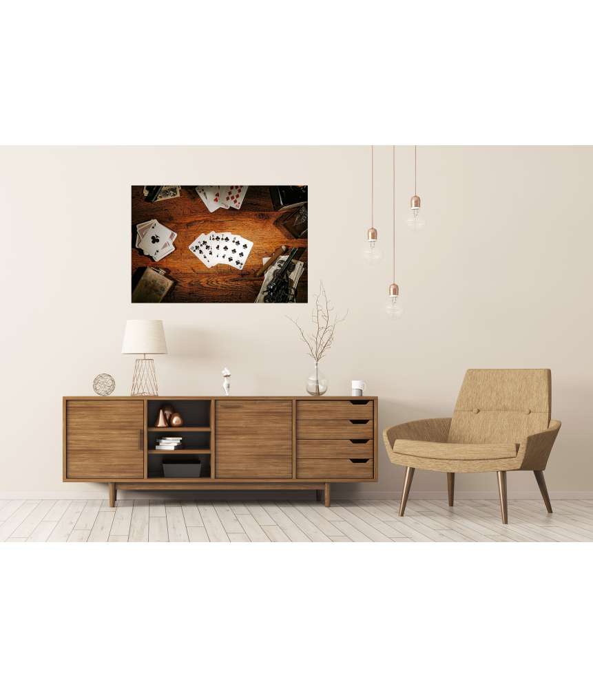 Islandburner Premium Poster Legendäres Wandbild des alten Poker-Spielers aus dem amerikanischen Westen Zeitlich begrenztes Angebot