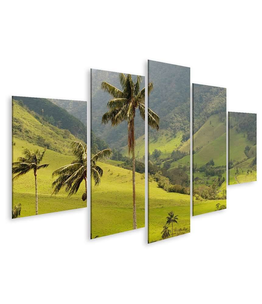 Islandburner Bild auf Leinwand Malerisches Wandbild mit Wachspalmen im idyllischen Cocora Tal, Kolumbien Nur noch ein Tag übrig