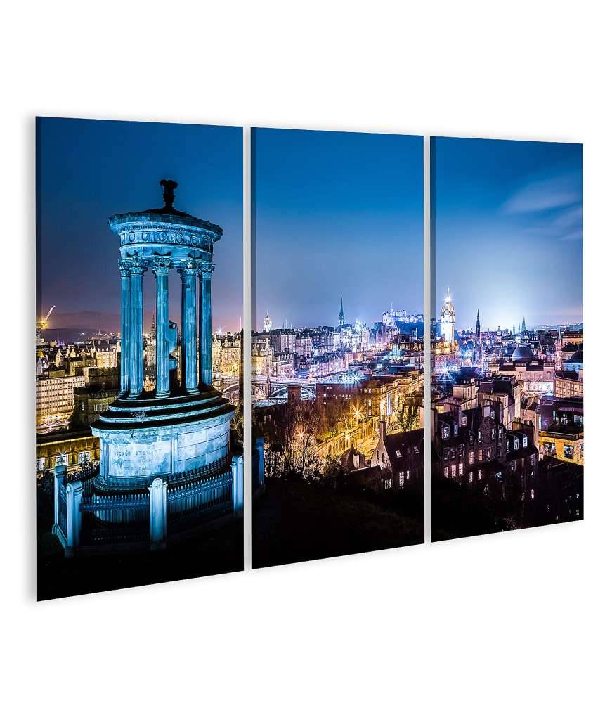 Islandburner Bild auf Leinwand Nächtliche Panoramaansicht von Edinburgh, Schottland, vom Calton Hill Hotsell