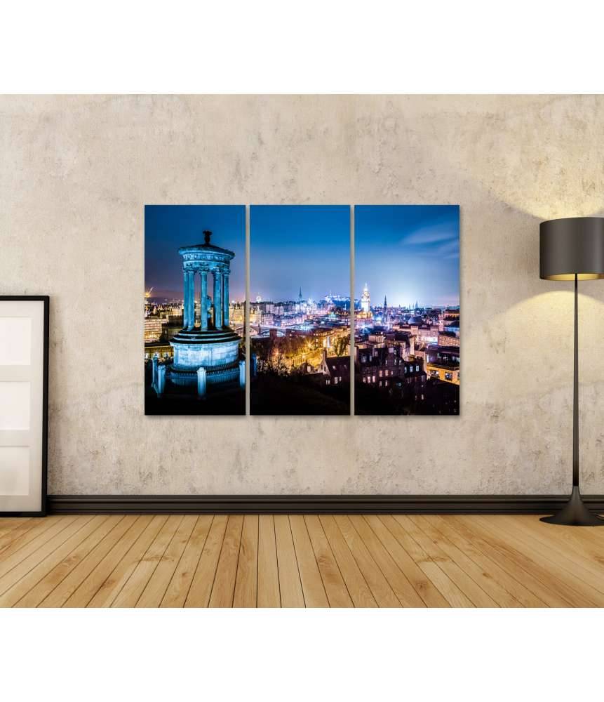 Islandburner Bild auf Leinwand Nächtliche Panoramaansicht von Edinburgh, Schottland, vom Calton Hill Hotsell