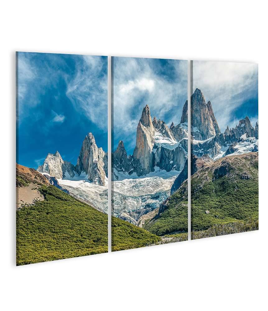 Islandburner Bild auf Leinwand Atemberaubendes Wandbild des Fitz Roy Berges in El Chalten, Patagonien, Argentinien Großer Ausverkauf