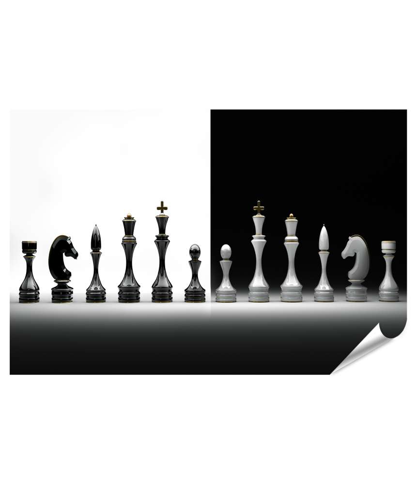 Islandburner XXL Premium Poster Komplettes Wandbild-Set mit Schachmotiv Online Shopping