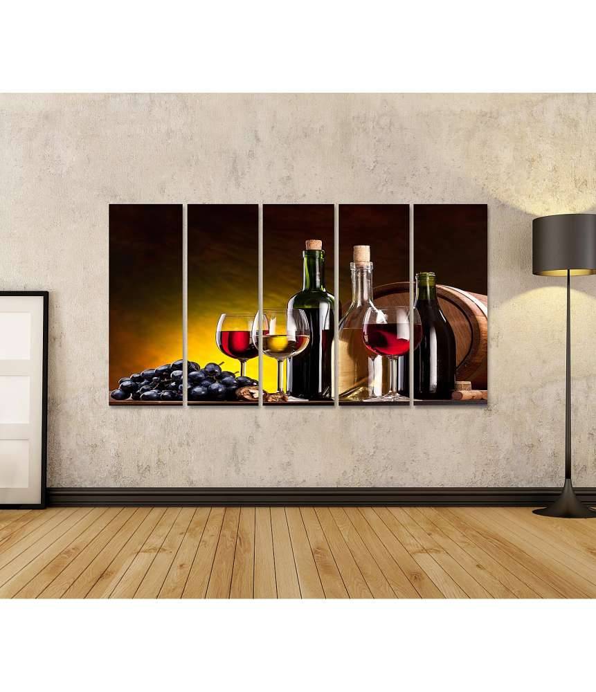 Islandburner Bild auf Leinwand Stillleben mit kunstvoll arrangierten Weinflaschen Tägliche Deals