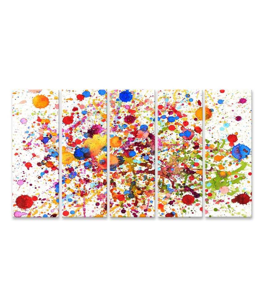Islandburner Bild auf Leinwand Lebhaftes abstraktes Wandbild mit buntem Aquarell-Splash-Muster Bis zu 50% Rabatt