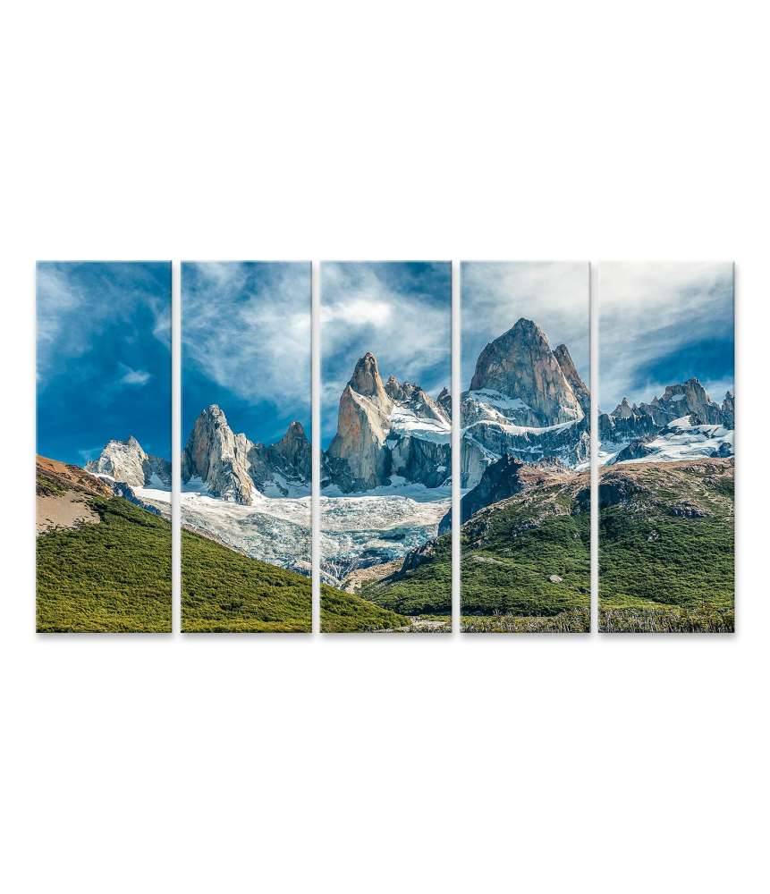 Islandburner Bild auf Leinwand Atemberaubendes Wandbild des Fitz Roy Berges in El Chalten, Patagonien, Argentinien Vierteljährliche Förderung