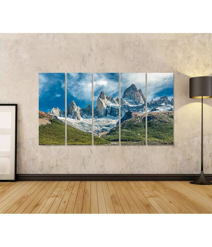 Islandburner Bild auf Leinwand Atemberaubendes Wandbild des Fitz Roy Berges in El Chalten, Patagonien, Argentinien Vierteljährliche Förderung