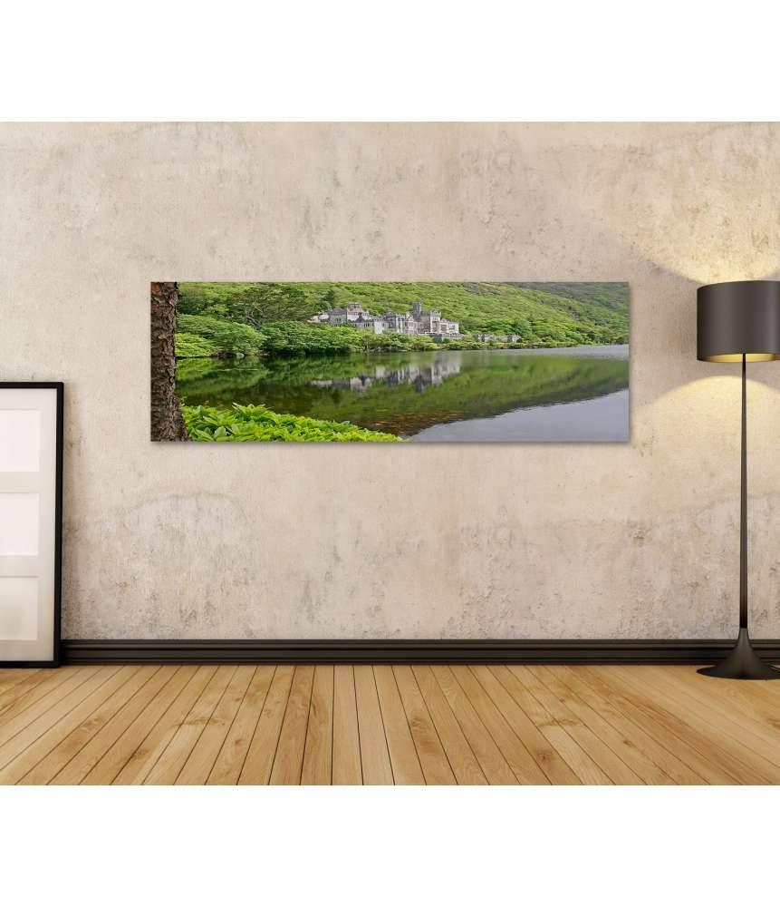 Islandburner Bild auf Leinwand Atemberaubendes Wandbild der historischen Kylemore Abbey in Galway, Irland Blitzverkäufe