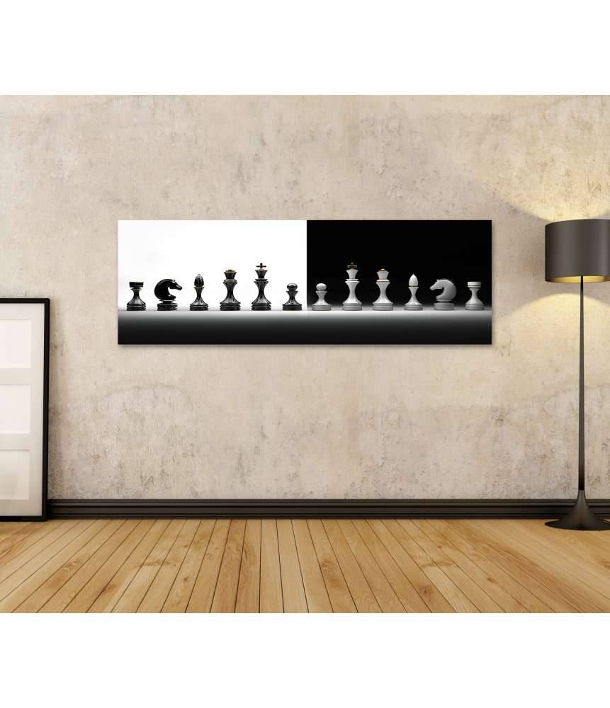 Islandburner Bild auf Leinwand Komplettes Wandbild-Set mit Schachmotiv Limitierter Zeitrabatt