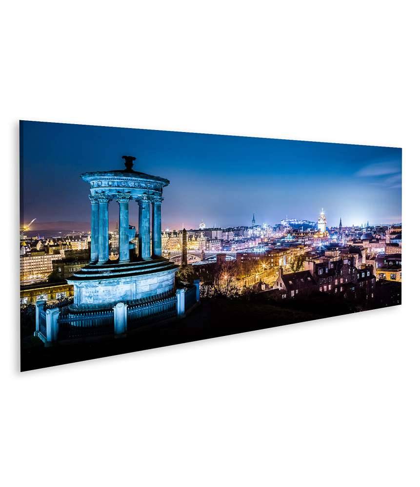 Islandburner Bild auf Leinwand Nächtliche Panoramaansicht von Edinburgh, Schottland, vom Calton Hill Großer Ausverkauf