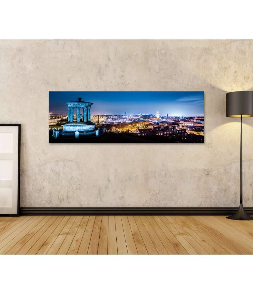 Islandburner Bild auf Leinwand Nächtliche Panoramaansicht von Edinburgh, Schottland, vom Calton Hill Großer Ausverkauf