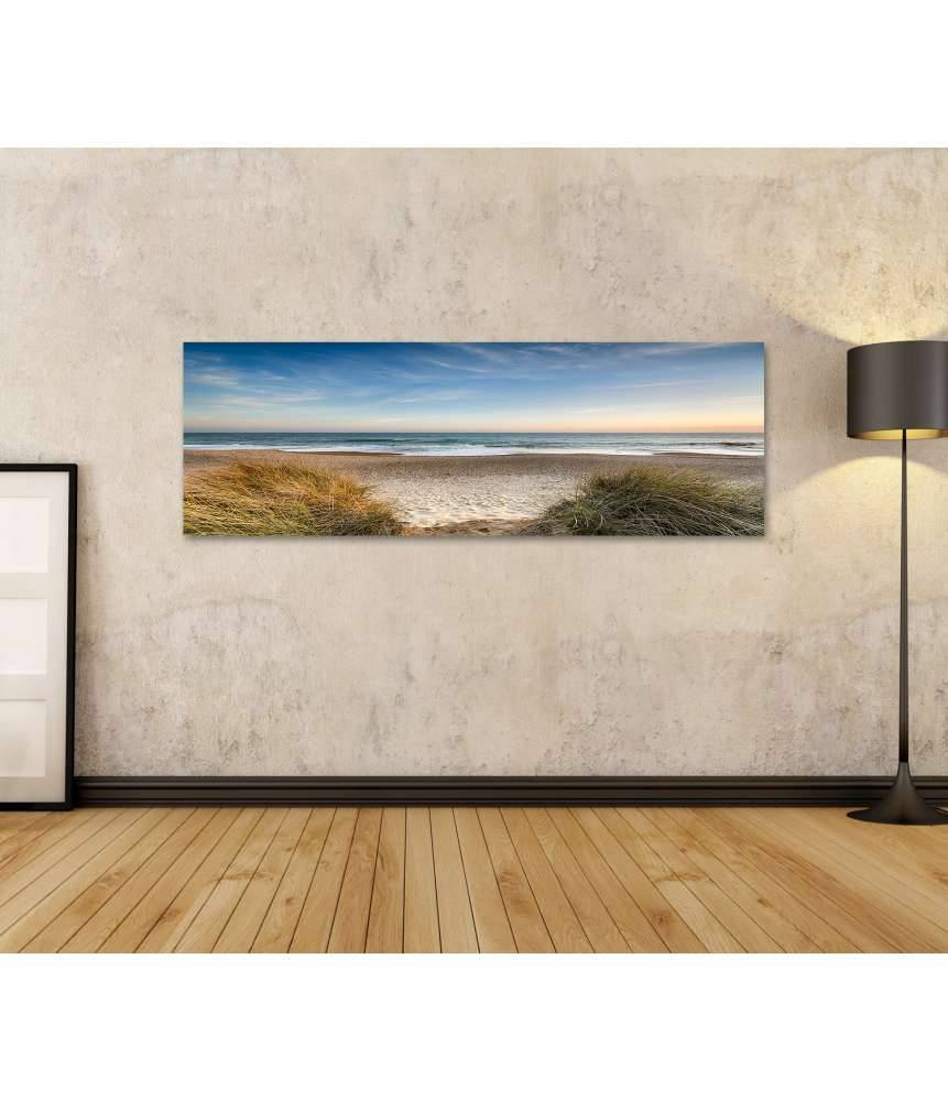 Islandburner Bild auf Leinwand Dünen, Sandstrand, Meer und Inseln an der Nordsee auf dem Wandbild Black Friday