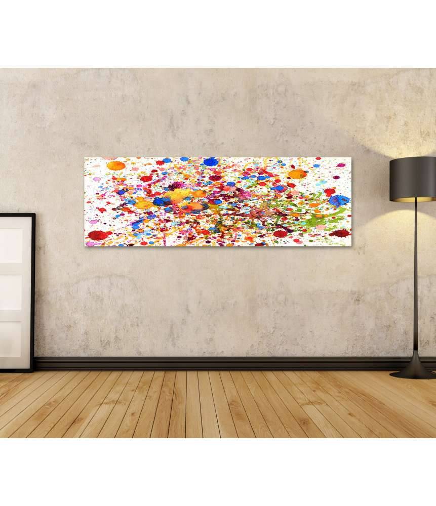 Islandburner Bild auf Leinwand Lebhaftes abstraktes Wandbild mit buntem Aquarell-Splash-Muster Jubiläumsangebot