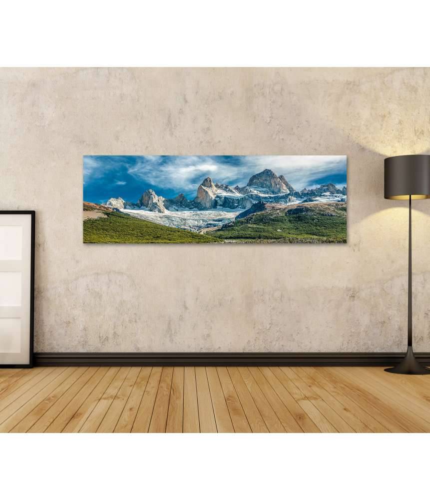 Islandburner Bild auf Leinwand Atemberaubendes Wandbild des Fitz Roy Berges in El Chalten, Patagonien, Argentinien Online Outlet