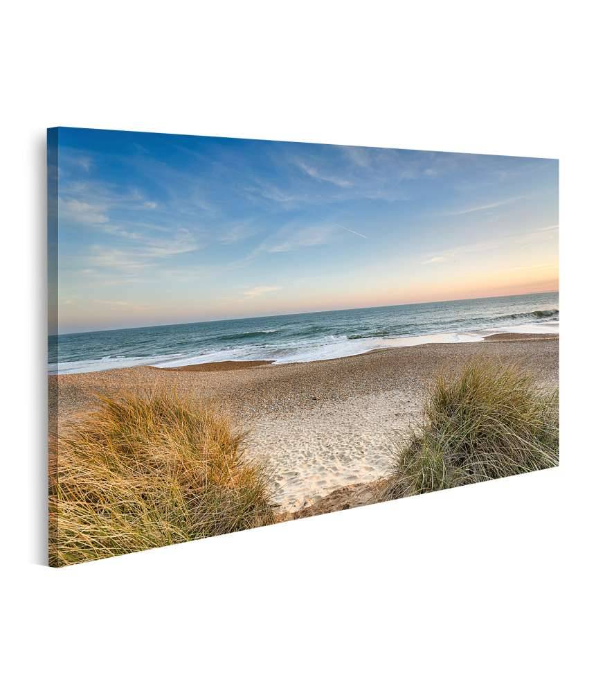 Islandburner Bild auf Leinwand Dünen, Sandstrand, Meer und Inseln an der Nordsee auf dem Wandbild Flash Sale