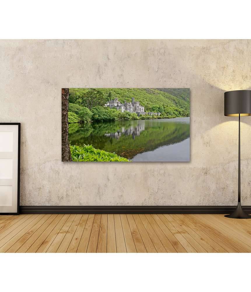 Islandburner Bild auf Leinwand Atemberaubendes Wandbild der historischen Kylemore Abbey in Galway, Irland Begrenztes Angebot