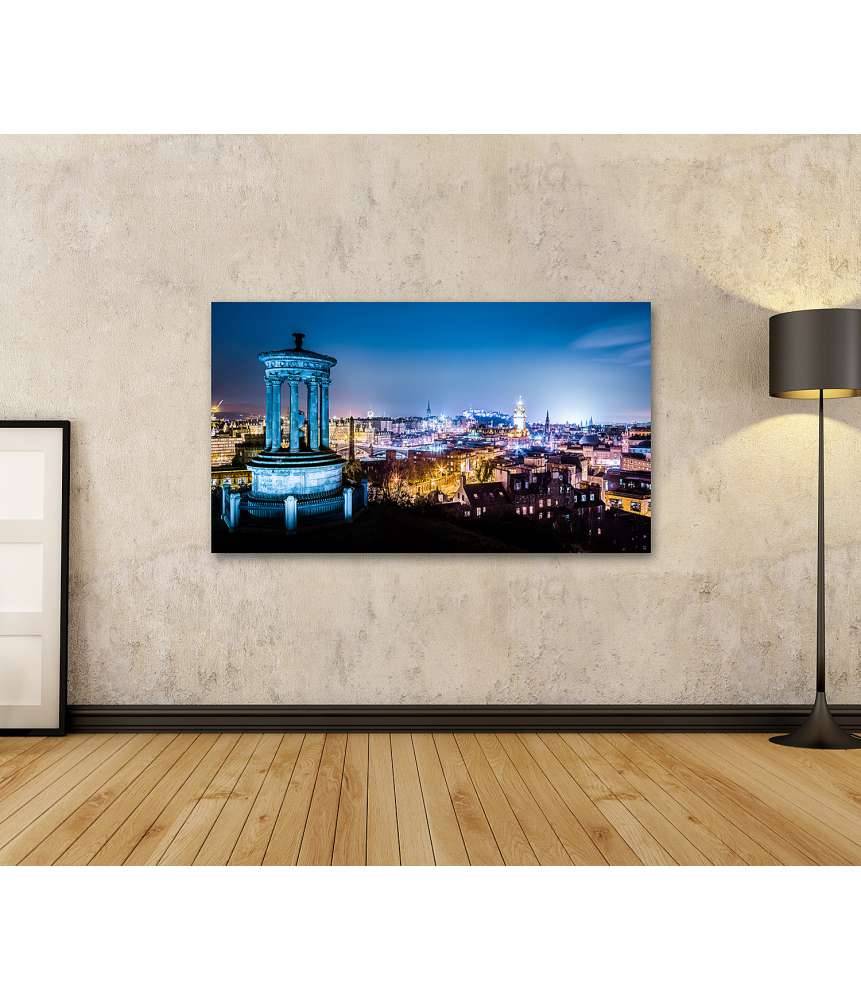 Islandburner Bild auf Leinwand Nächtliche Panoramaansicht von Edinburgh, Schottland, vom Calton Hill Muttertagsangebot