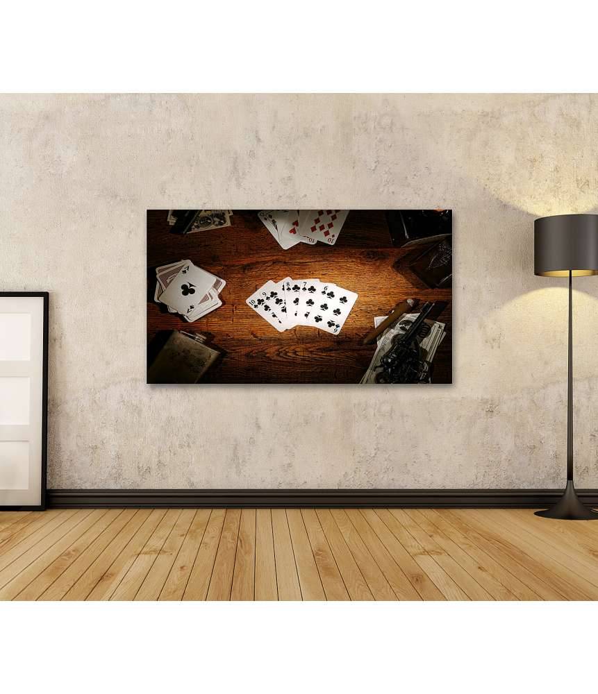 Islandburner Bild auf Leinwand Legendäres Wandbild des alten Poker-Spielers aus dem amerikanischen Westen Online Outlet