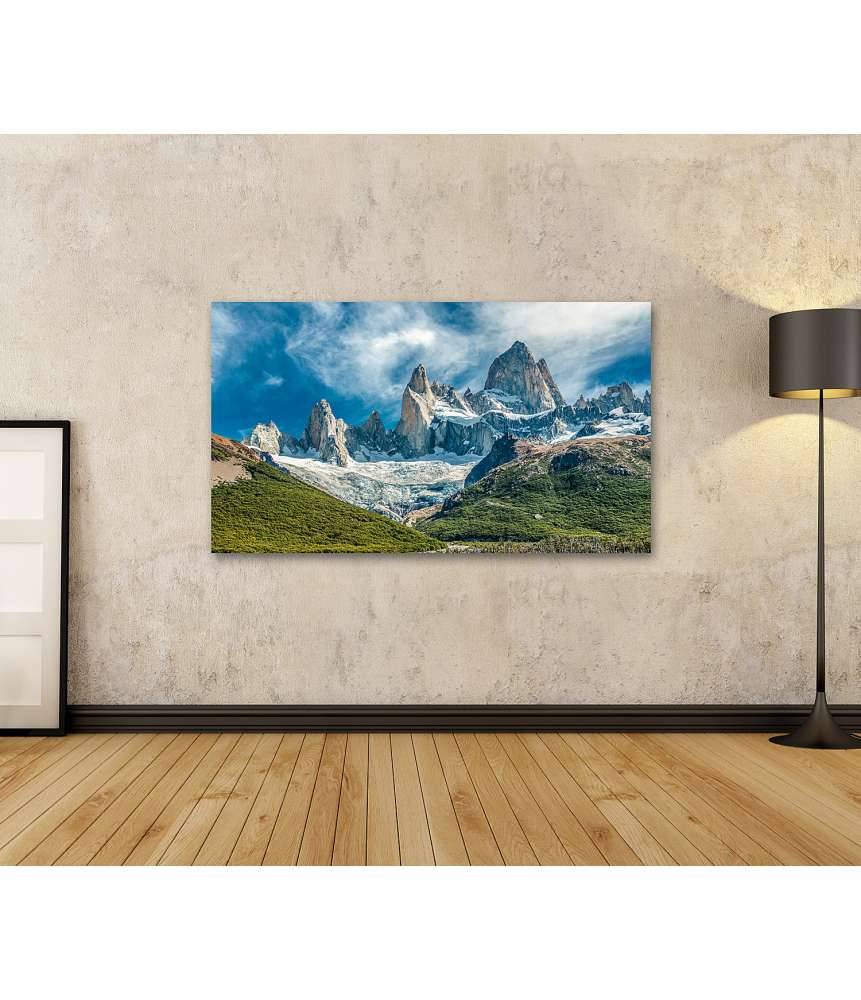 Islandburner Bild auf Leinwand Atemberaubendes Wandbild des Fitz Roy Berges in El Chalten, Patagonien, Argentinien Bestseller
