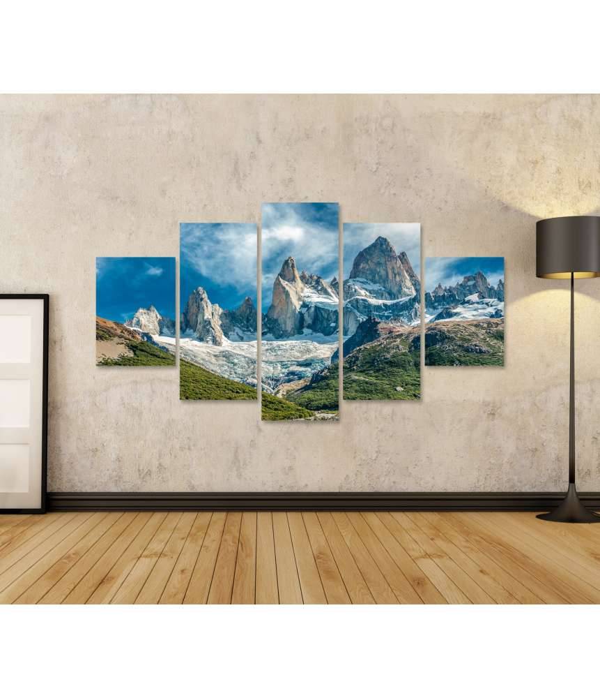Islandburner Bild auf Leinwand Atemberaubendes Wandbild des Fitz Roy Berges in El Chalten, Patagonien, Argentinien Discount Store für neue Produkte