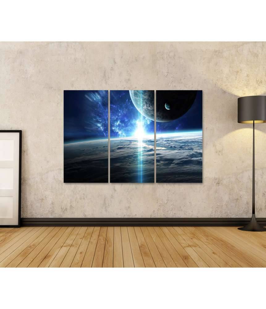 Islandburner Bild auf Leinwand Weltraumbild mit Universum, Planeten, Sternen und Galaxien Nur noch ein Tag übrig