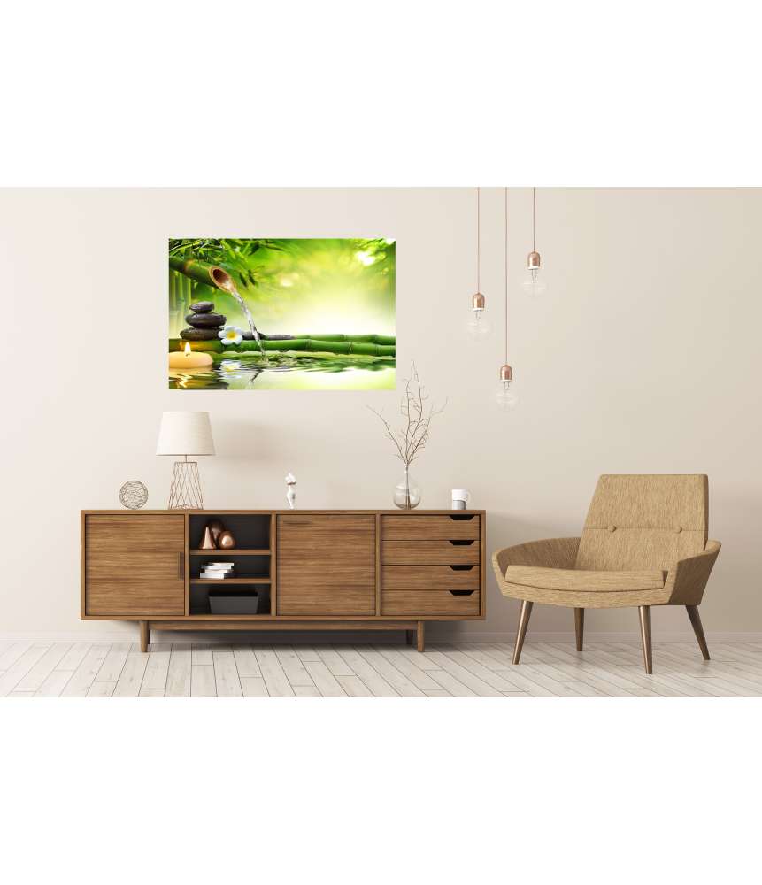 Islandburner XXL Premium Poster Zen-Garten mit fließendem Wasser und harmonisch arrangierten Spa-Steinen Tägliche Deals
