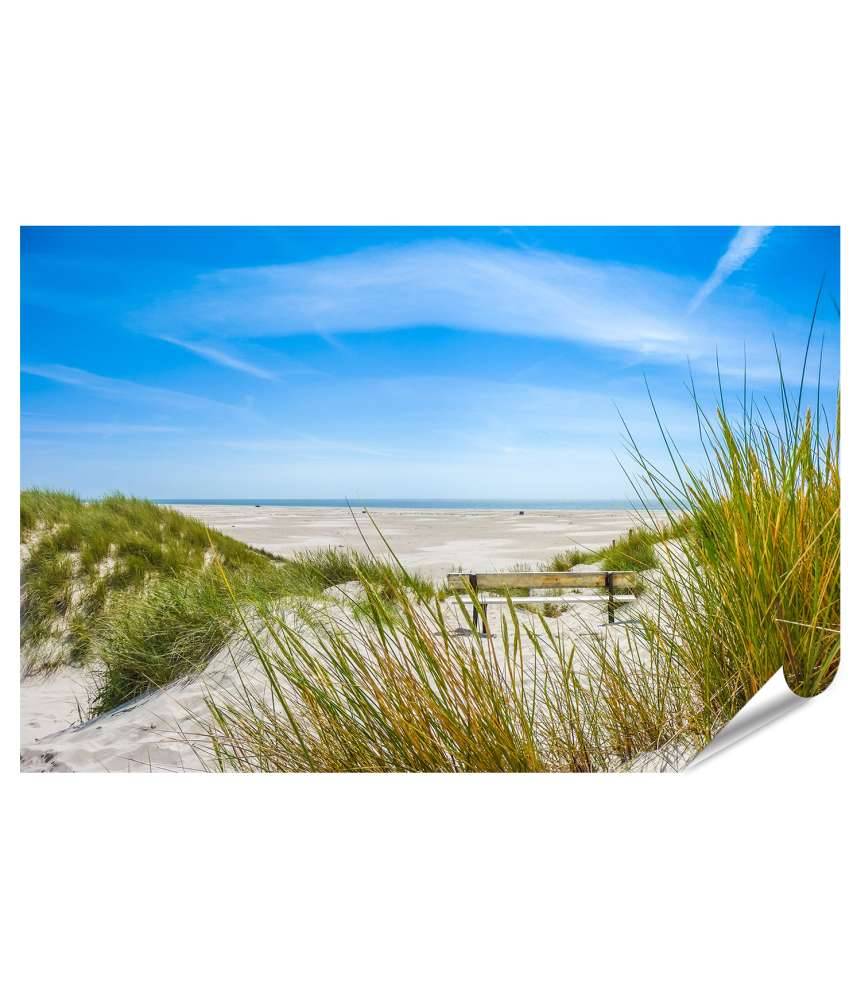 Islandburner XXL Premium Poster Atemberaubendes Wandbild von Dünen und Strand auf Amrum, Nordsee Tiefpreis