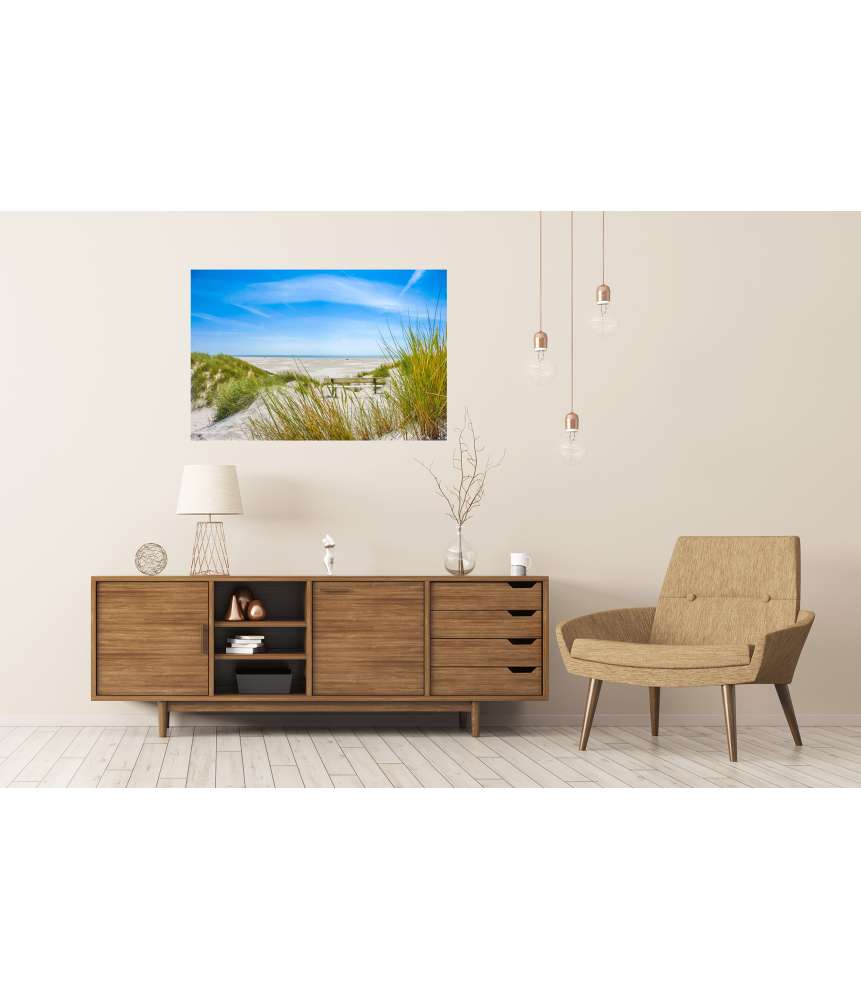 Islandburner XXL Premium Poster Atemberaubendes Wandbild von Dünen und Strand auf Amrum, Nordsee Tiefpreis