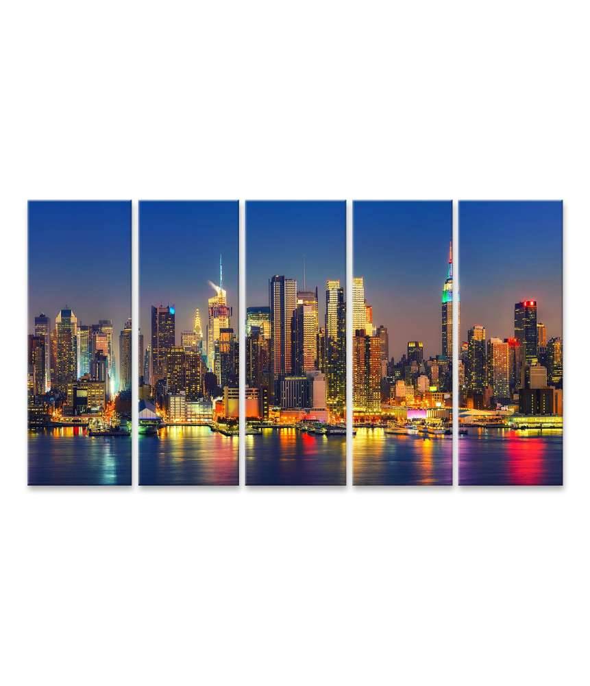 Islandburner Bild auf Leinwand Nachtlicher Blick auf Manhattan, New York, USA Discount Store für neue Produkte