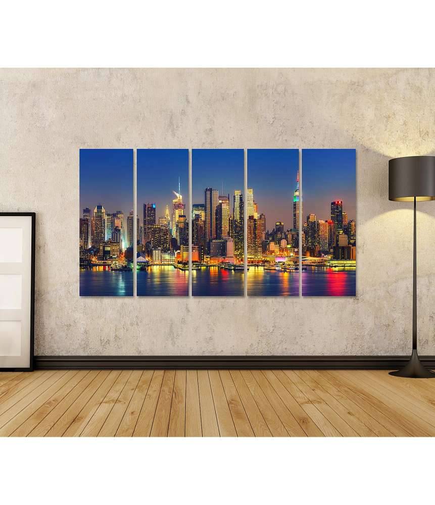 Islandburner Bild auf Leinwand Nachtlicher Blick auf Manhattan, New York, USA Discount Store für neue Produkte
