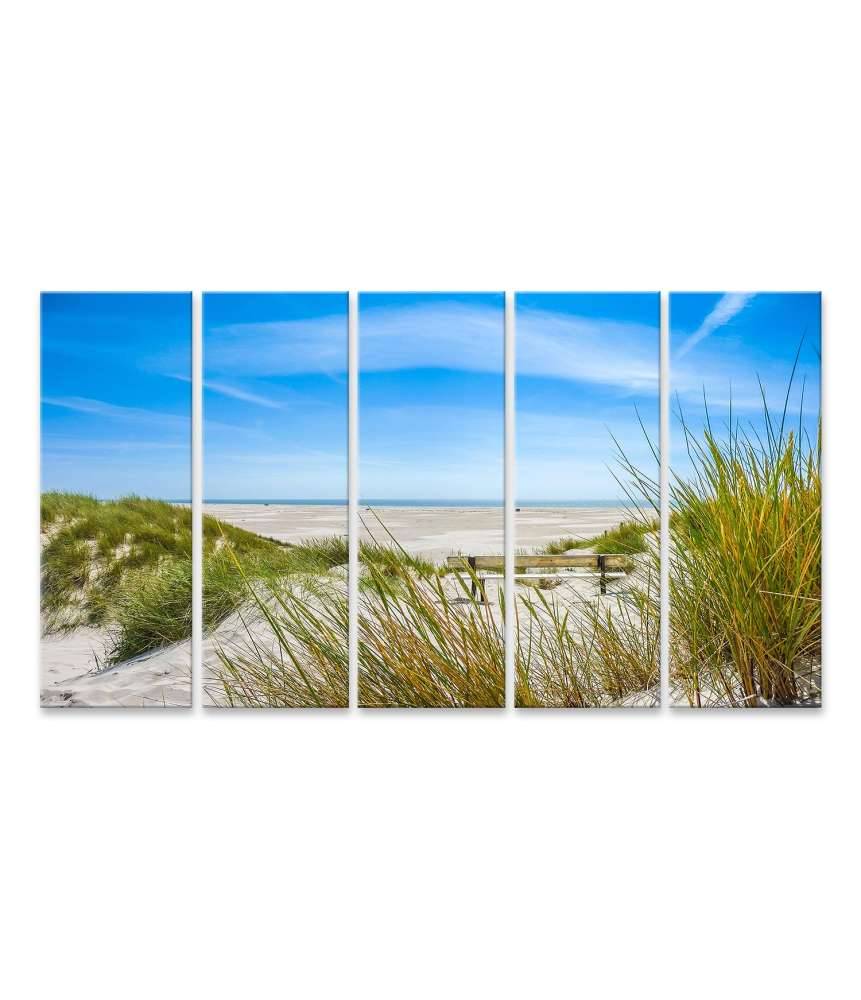 Islandburner Bild auf Leinwand Atemberaubendes Wandbild von Dünen und Strand auf Amrum, Nordsee Verkauf