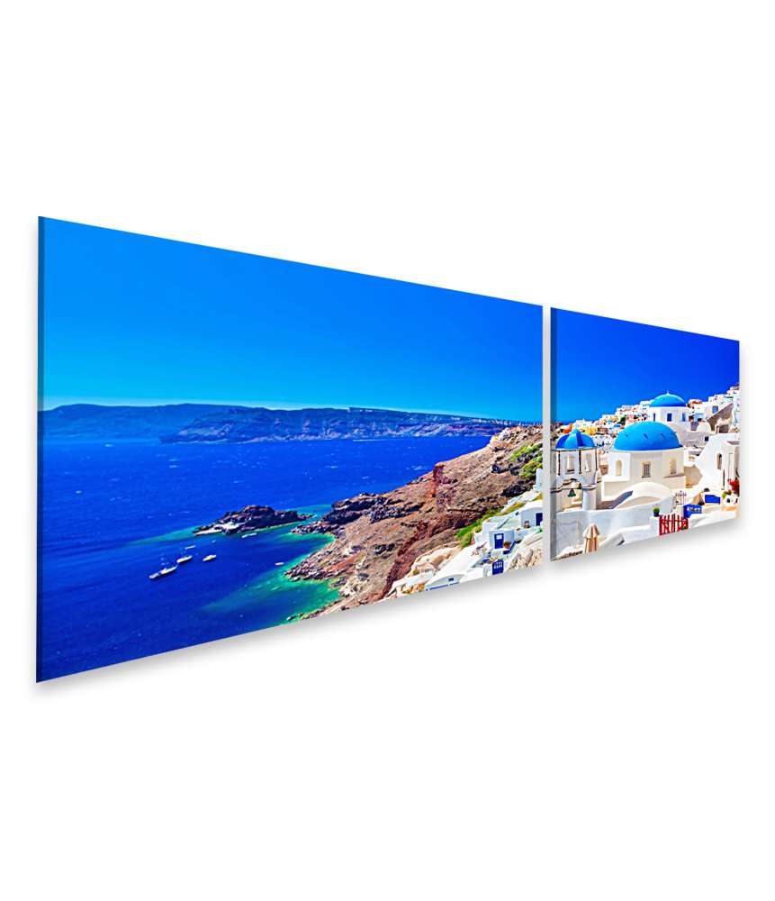 Islandburner Bild auf Leinwand Blaue Kuppeln von Oia, einer Stadt auf der griechischen Insel Santorini Sonderangebot