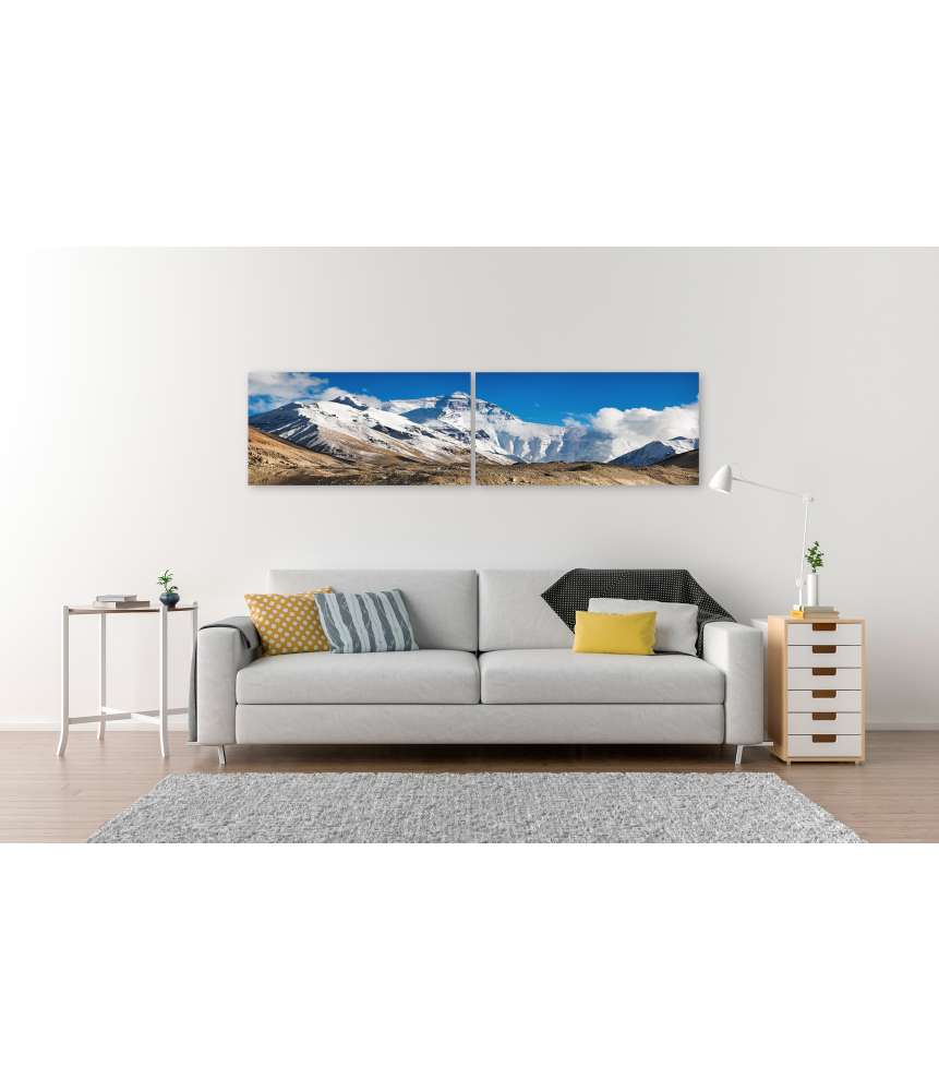 Islandburner Bild auf Leinwand Beeindruckendes Wandbild des majestätischen Mount Everest Lagerräumung