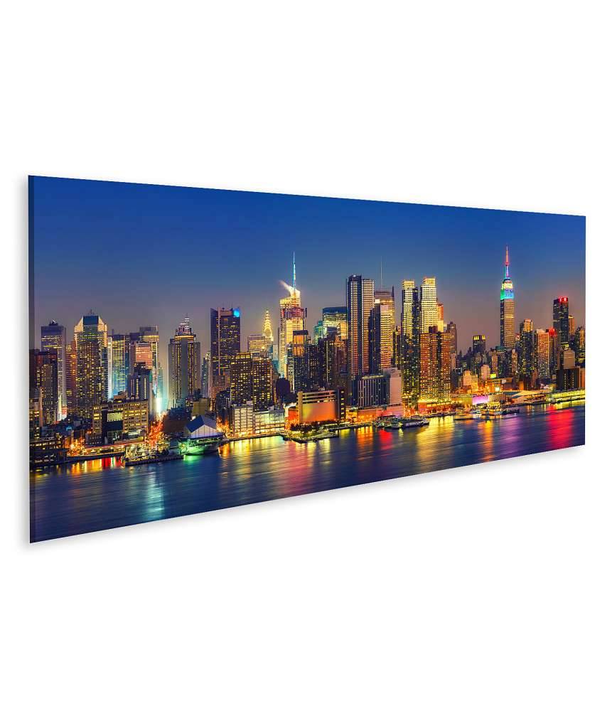 Islandburner Bild auf Leinwand Nachtlicher Blick auf Manhattan, New York, USA