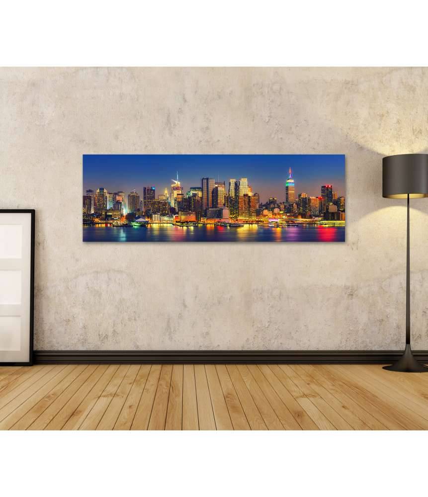 Islandburner Bild auf Leinwand Nachtlicher Blick auf Manhattan, New York, USA Räumungsverkauf