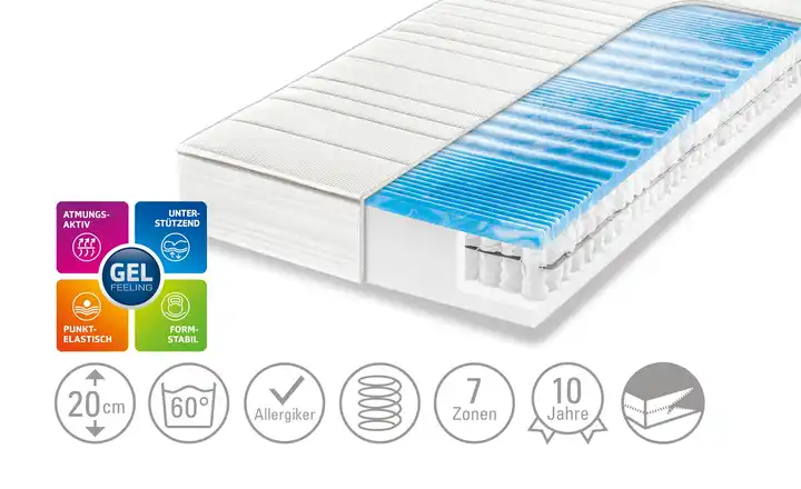Dreamer eXpress7-Zonen-Gelart-Tonnentaschenfederkernmatratze Flexo 3 Bis zu 60% Rabatt