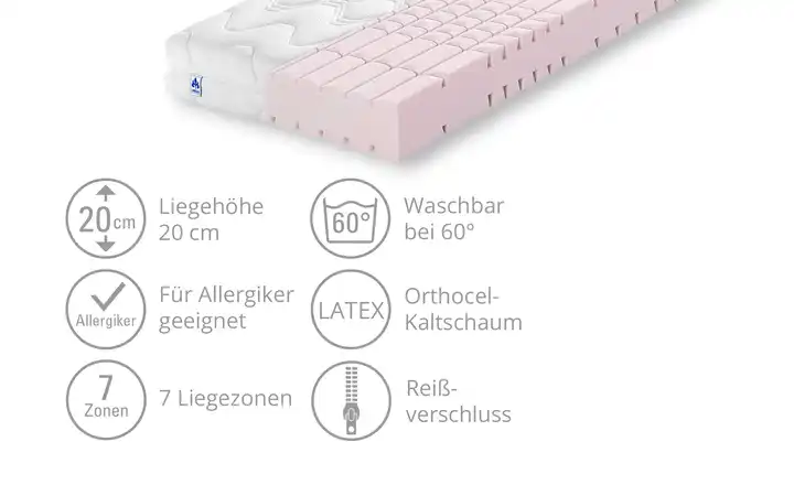 IRISETTE7-Zonen-Kaltschaumkernmatratze Sonderangebot