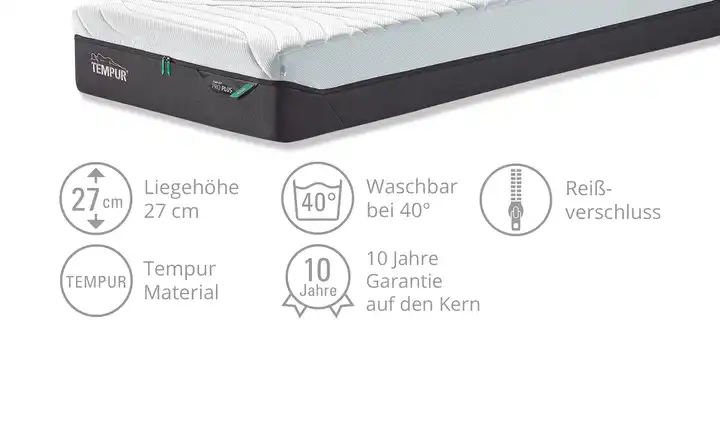 TEMPURViscoschaummatratze Medium Pro Plus CoolQuilt Großer Ausverkauf