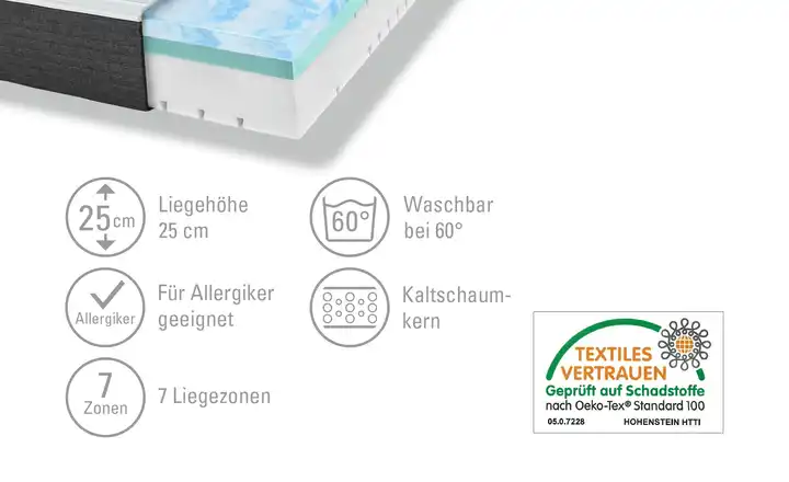 MATZ & CO2-in-1 Kaltschaum-Matratze 80 x 200 cm MATZ & CO Blitzangebot
