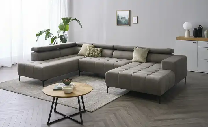switchWohnlandschaft aus Mikrofaser Caro Cyber Monday