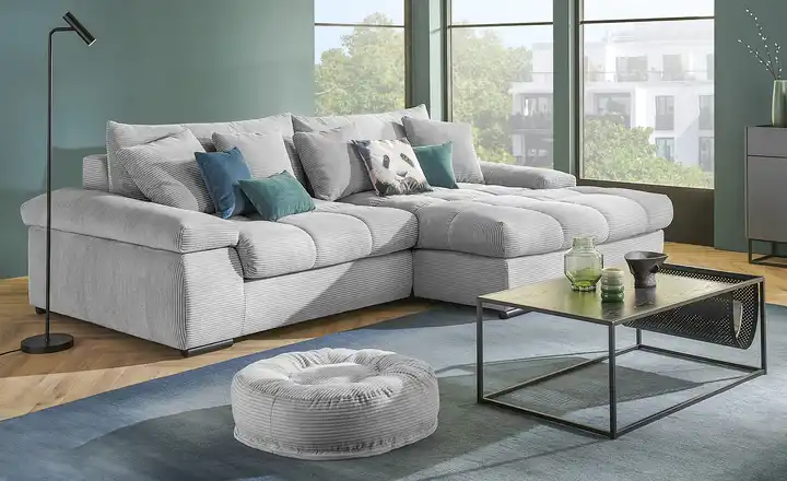 bobbEcksofa mit trendigem Cordbezug Hella Weihnachtsangebot