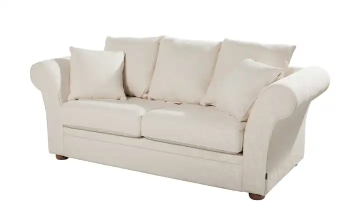 Landhaus-Sofa weiß - Flachgewebe Olivia Letzte 2 Tage