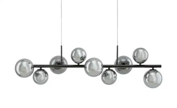 MeisterleuchtenPendelleuchte, 9-flammig, schwarzchrom, Rauchglas Vierteljährliche Förderung