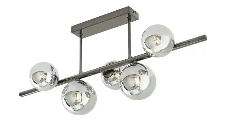 MeisterleuchtenDeckenleuchte, 5-flg. schwarzchrom/Rauchglas 2025