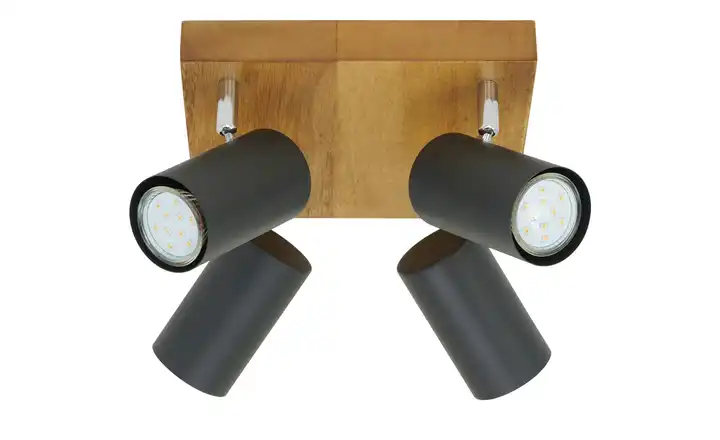 TrioDeckenspot, 4-flammig, schwarz / Eiche Online