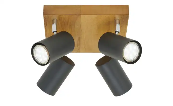 TrioDeckenspot, 4-flammig, schwarz / Eiche Online
