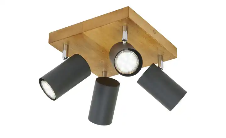 TrioDeckenspot, 4-flammig, schwarz / Eiche Online
